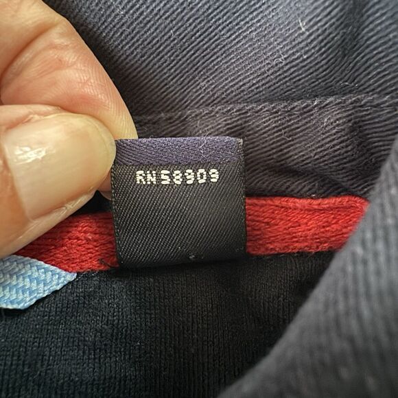 The Regal Ruby Navy Blue & White Striped Men Size XLT - Picture 10 of 13